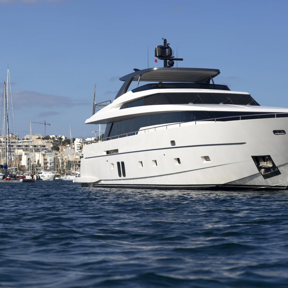 GB2 luxury yacht front exterior