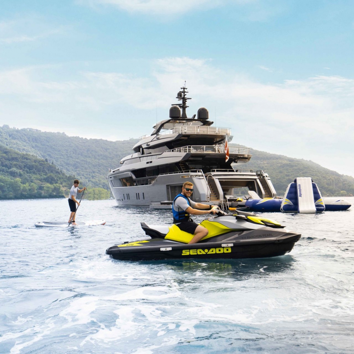 Pandion Pearl at Sea with Tenders