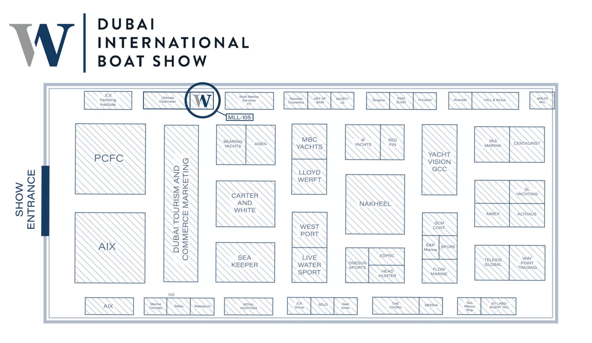 Map of West Nautical at Dubai International Boat Show