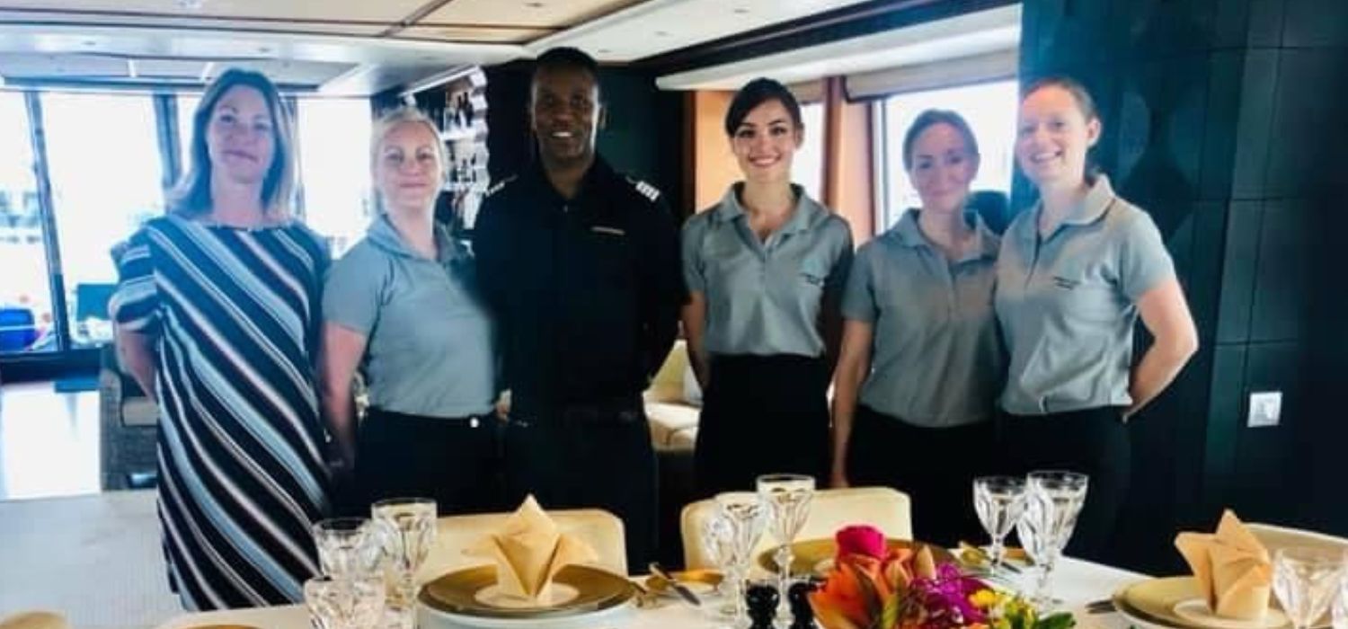 Sarah Diggle Whitlock on board with crew