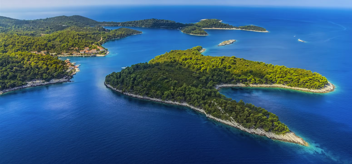 Aerial view of Mljet