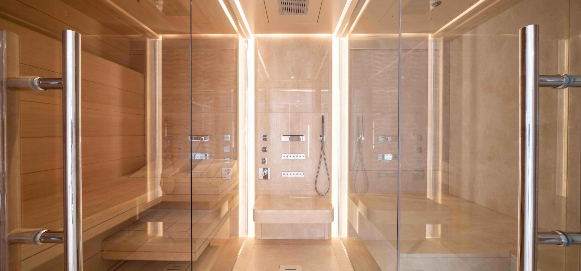 Motor Yacht Symmetry - Sauna and Steam Room